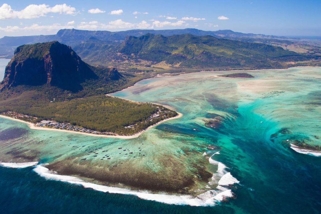Isla de Mauricio desde el cielo